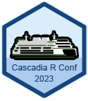 2023 CascadiaRConf Agenda logo